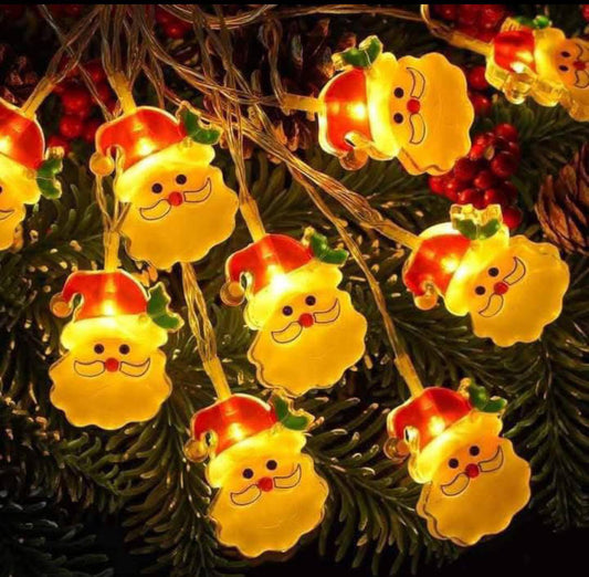 GUIRNALDAS NAVIDEÑAS SANTA LUZ LED- 1MT